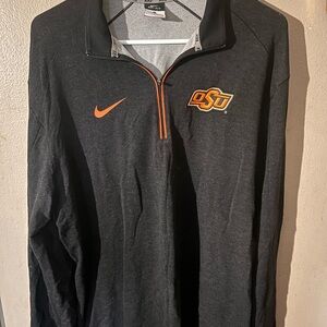 Nike Charcoal Quarter-Zip with Orange Accents